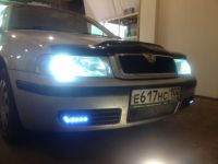Установка ходовых огней на Scoda Octavia