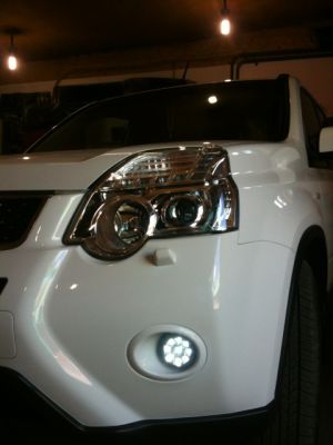 Установка ходовых огней Nissan X-trail 